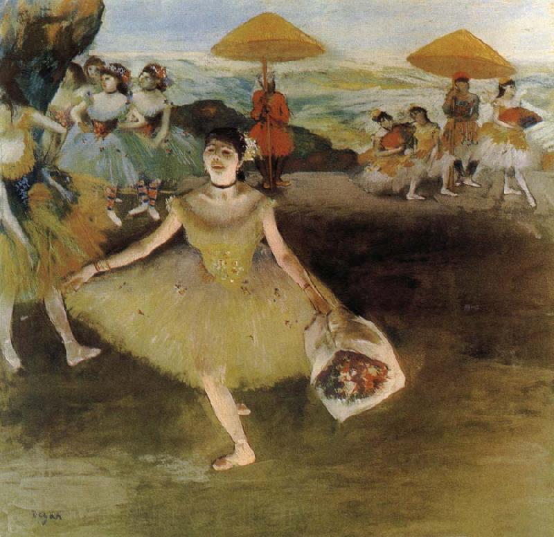 Edgar Degas Curtain call Norge oil painting art